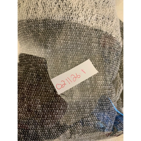 AB Studio Womens Large Salt and Pepper Marled Knit Top Back Zipper Gray White - Picture 8 of 8